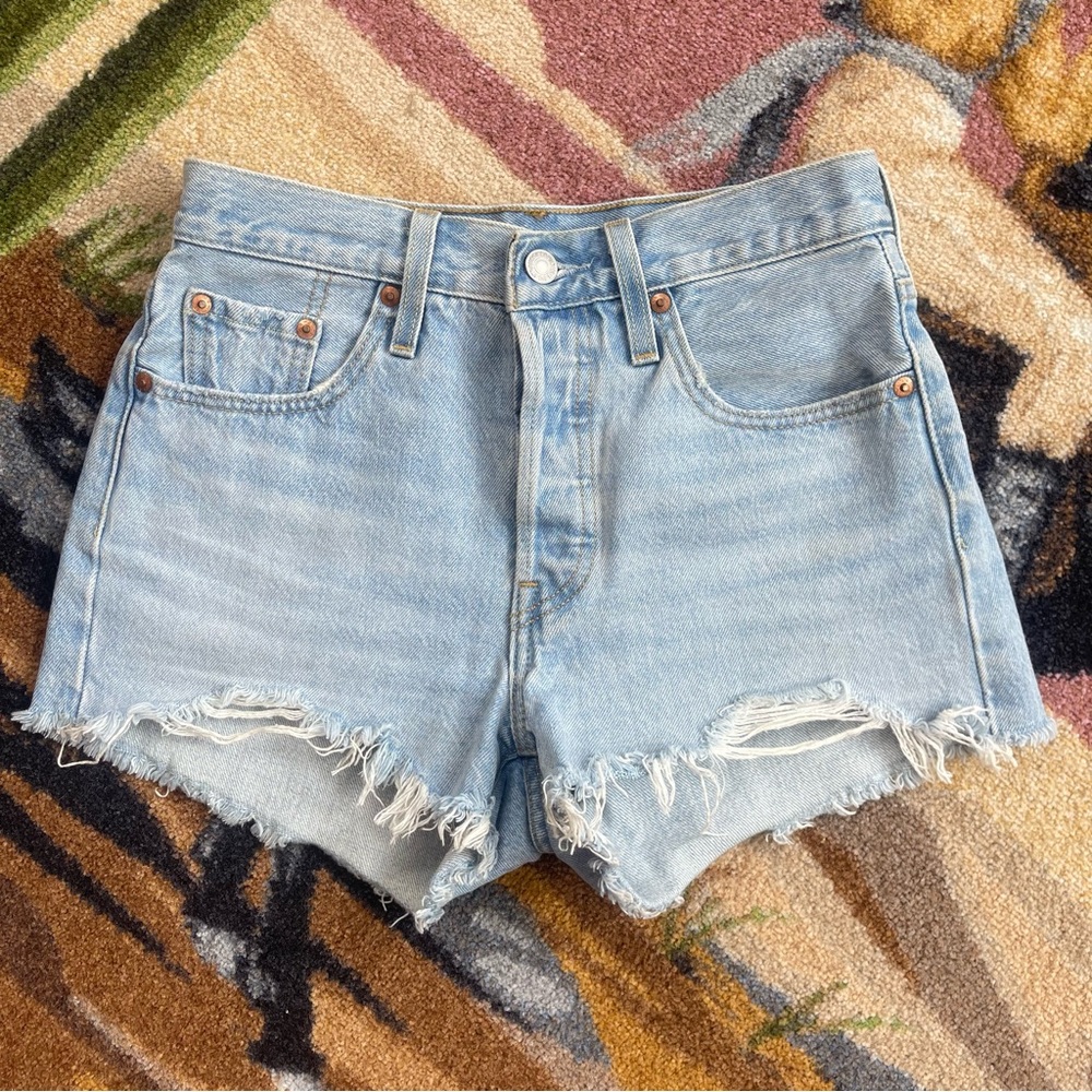 Levi's Light Blue Jean Shorts